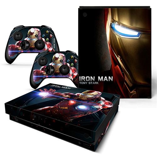 Autocollant Stickers de Protection pour Console et Manette Microsoft Xbox X - Iron man (TN-XBONEX-0498)