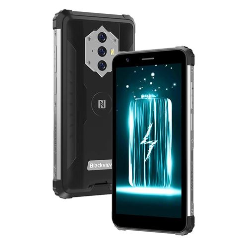 Smartphone Incassable IP68 Etanche Antichoc Blackview BV9100 6.3 13000mAh Batterie 16MP Caméra 64Go Téléphone portable NFC - Argent