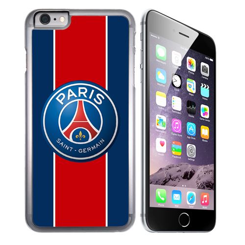Coque pour iPhone 6 Plus et iPhone 6S Plus logo psg new bande rouge