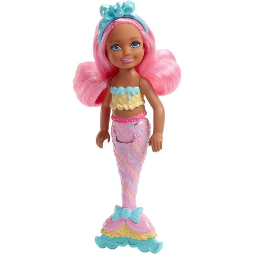 Mattel FKN04 - Barbie Dreamtopia Mini-Poupée Chelsea Sirène Bonbons