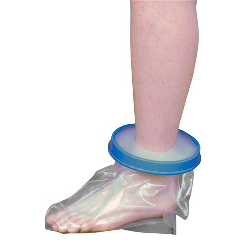 Protection imperméable pour plâtre ou pansement spécial pied