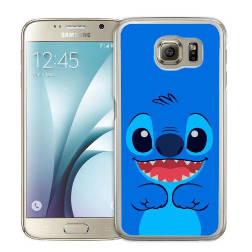 Coque pour Samsung Galaxy S6 Edge stitch bleu