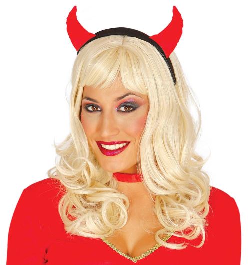 Diadème Cornes diable en tissus