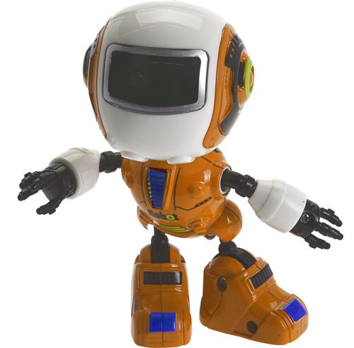 Free and Easy robot avec lumière et son orange 11 cm