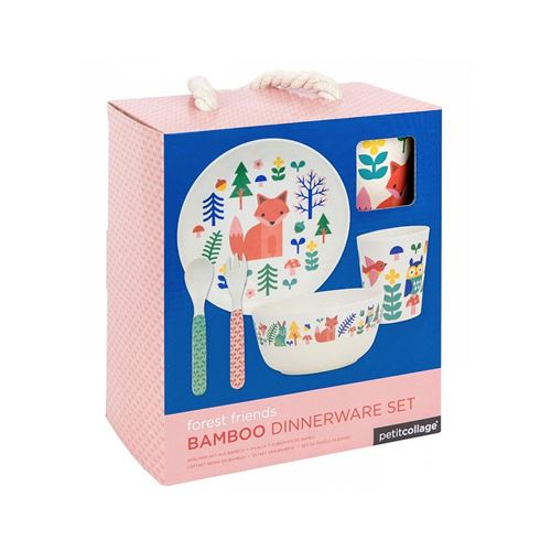 Petit Collage Salon à manger Woud bambou beige 5 pièces