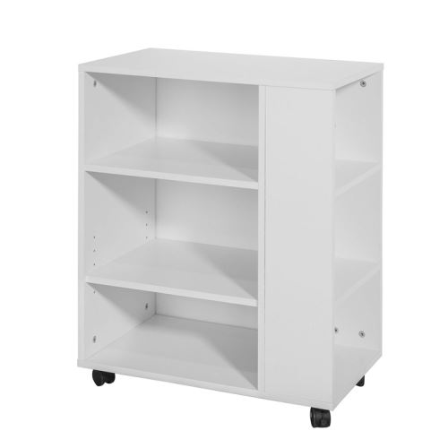 SoBuy FBT68-W Desserte Mobile Multifonction Support Imprimante avec roulettes avec Étagères - vue 1