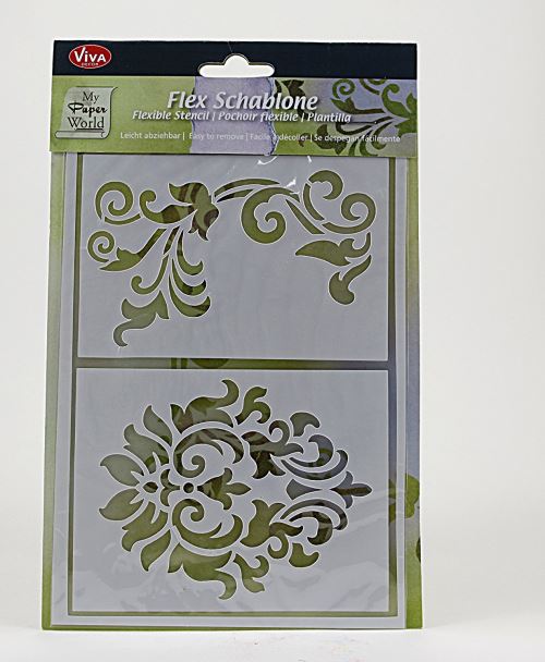 Pochoir flexible, feuille 21x14,8 cm, Décoration, 1 pièce