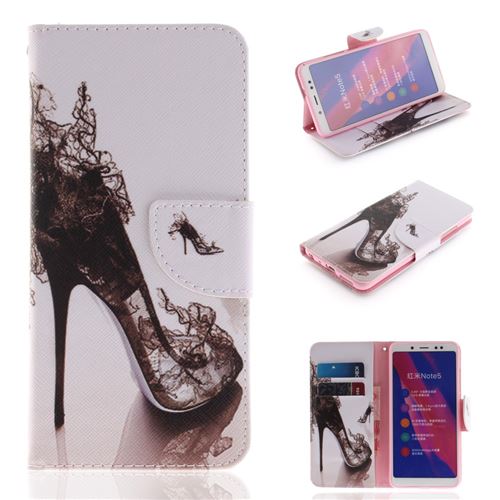Etui en PU modèle chaussures à talons hauts pour votre Xiaomi Redmi Note 5 Pro/Note 5