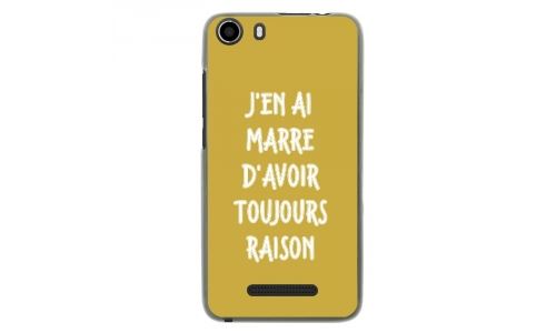 Coque souple pour Wiko Lenny 2 avec impression Motifs marre d'avoir raison or