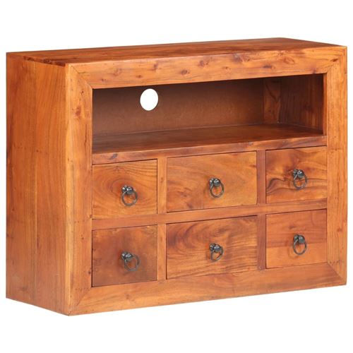 Buffet avec 6 tiroirs 80x30x60cm Bois d'acacia massif