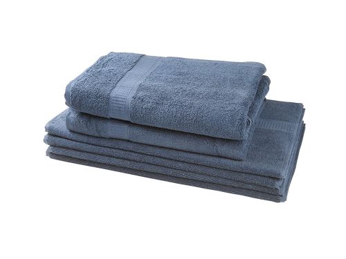 Buscher 202110-815 Lot de 6 essuie-mains 100 % coton Gris anthracite