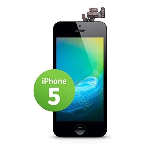 GIGA Fixxoo Ecran Tactile Retina Noir pour iPhone 5, Caméra et Capteur de Proximité Intégrés - Installation Facile et guidé, No Kit