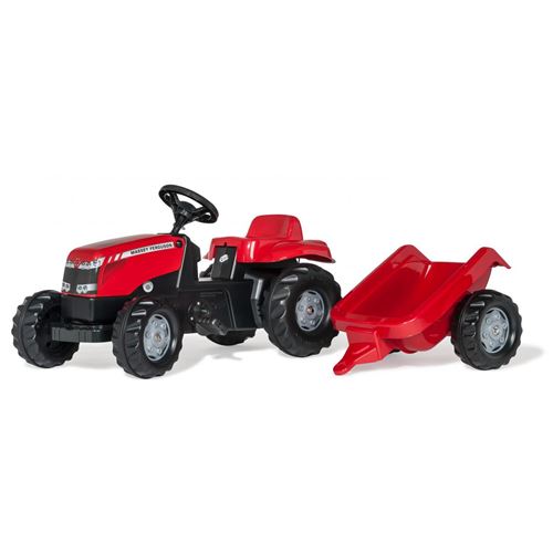 Rolly Toys tracteur escaliers RollyKid Massey Ferguson rouge junior