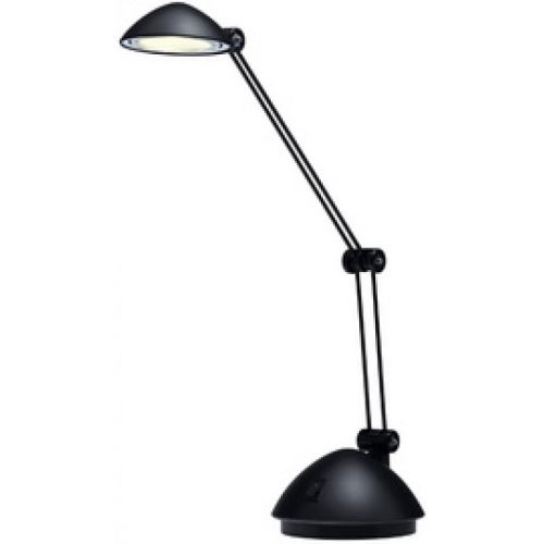 hansa hansa lampe de bureau led space, bleu nuit satiné noir
