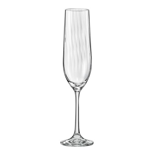 Flûte à champagne en cristallin 19cl - Coffret de 6 WATERFALL