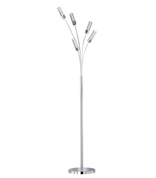 Lampadaire MIDU chrome 5 ampoules LED