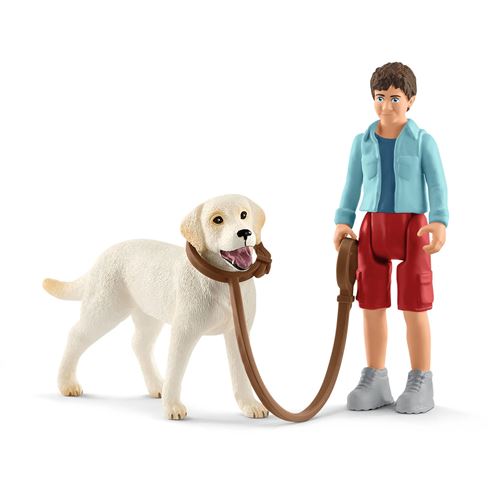 Schleich Multi-Couleurs - Figurine Promenade Avec Labrador Retriever - Neuf - Image 4