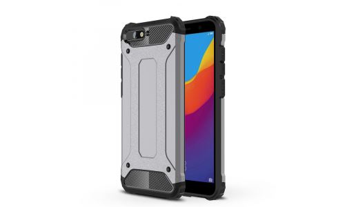Coque Hybride pour Huawei Y6-2018 coloris gris