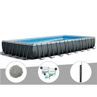 Piscine Tubulaire Intex Ultra Xtr Frame Rectangulaire 9 75 X 4 88 X 1 32 M 20 Kg De Zeolite Traitement Au Chlore Douche Piscine Achat Prix Fnac