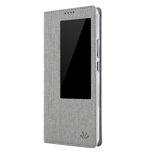 Etui en PU vue de fenêtre gris pour votre Huawei Mate 20