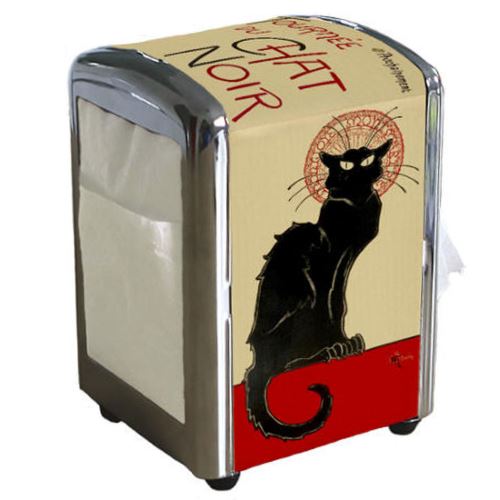 Distributeur de serviettes Chat Noir