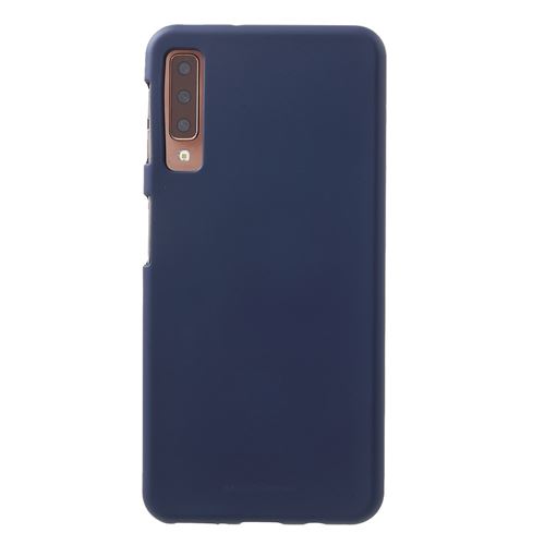 Coque en TPU mat souple bleu foncé pour votre Samsung Galaxy A7 (2018)