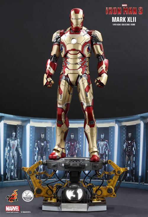 Figurine Hot Toys QS008 Marvel Comics Iron Man 3 Iron Man Mark 42 Deluxe Version Figurine de collection a la Fnac