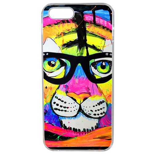 Coque Lion À Lunette Compatible Iphone 5s Transparent