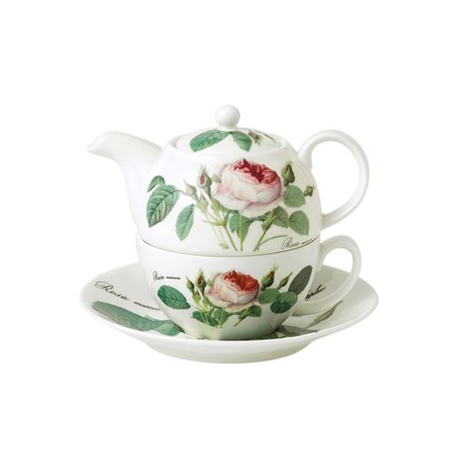 Non Communiqué Blanc Théière Égoïste Redoute Rose 40 Cl - Roy Kirkham - Porcelaine