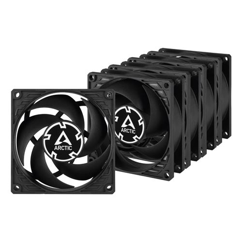 Arctic P8 PWM PST - 5-pack value pack - Gehäuselüfter - 80mm - Schwarz - 23 dBA