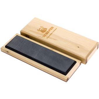 Pierre à Aiguiser De Poche Skerper Arkansas Surgical Black - Avec étui En Cuir