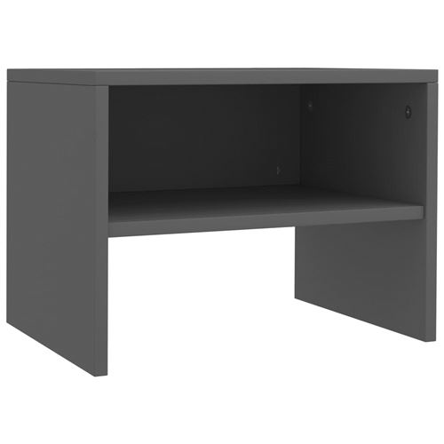vidaXL Table de chevet Gris 40 x 30 x 30 cm Aggloméré
