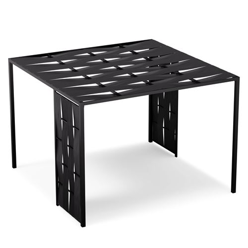 Pergola Blumfeldt Shade Cove en toile 3x3 m Parois latérales thermolaqué Noir