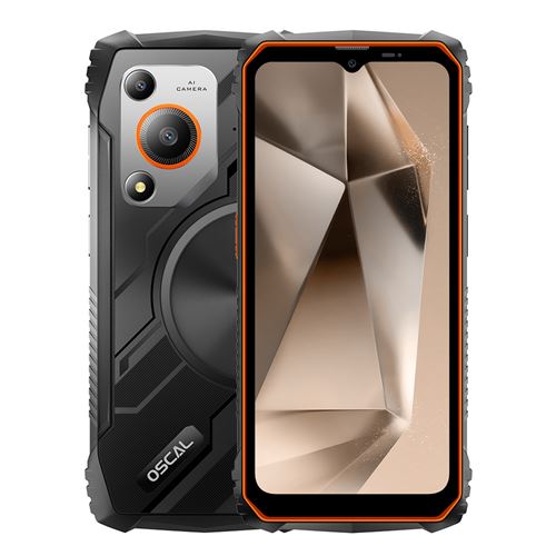 Smartphone Oscal MARINE 1 6.56 12Go 128Go Android 15 Telephone Portable dual sim 4G-Orange