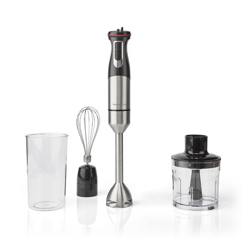 Mixeur plongeant multifonction 800w aluminium /noir Nedis KAHB400CAL