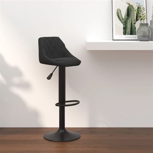 Vidaxl Noir Tabouret De Bar - Velours - Image 3