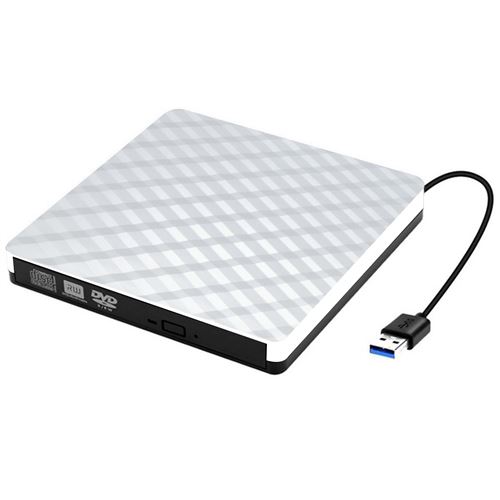 Graveur de DVD/CD/VCD Externe Wafenso USB 3.0 Brancher et utiliser-Blanc