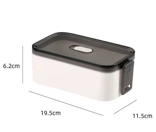 Non Communiqué Blanc Lunch Box Portable 19.5X11.5x6.2cm 1000Ml