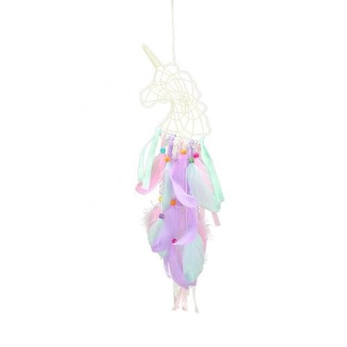 Non Communiqué Multi Attrape-Rêve Licorne Avec Lumière Plumes Et Perles Colorées Capteur