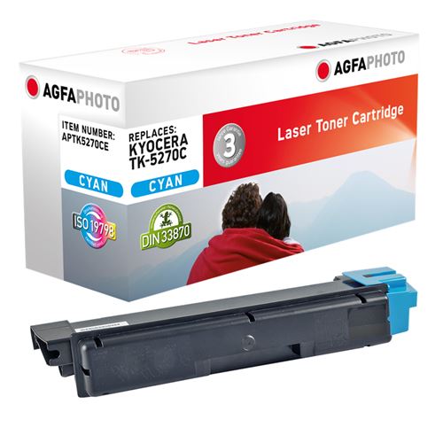 Compatible Avec Kyocera Tk-5270c (1t02tvcnl0) Agfa Photo Aptk5270ce Toner Cyan