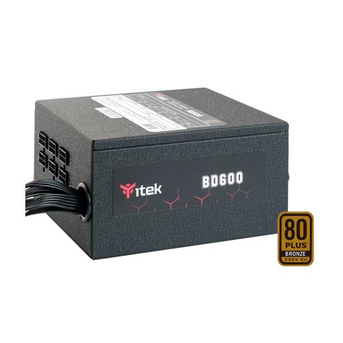 Non Communiqué Noir Itek Bd600 Unité D'alimentation D'énergie 600 W 24-Pin Atx Atx
