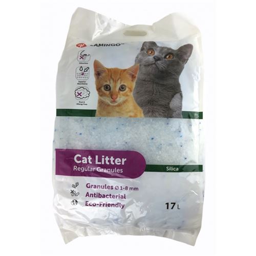 Litière silica . granules moyen. 17 litres. soit 7 kg. litière pour chat. - Flamingo Pet Products - FL-1030326
