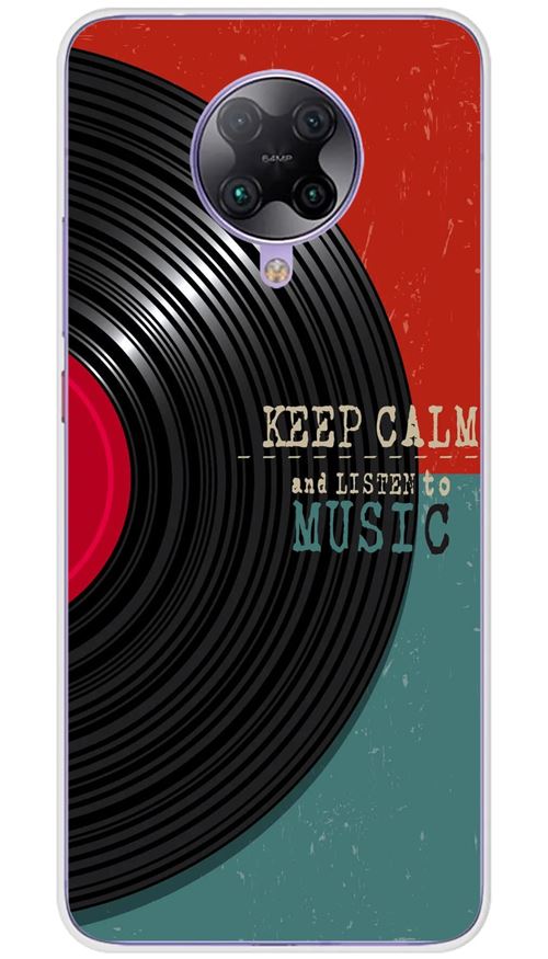 Coque en silicone imprimée compatible Xiaomi Poco F2 Pro Keep calm