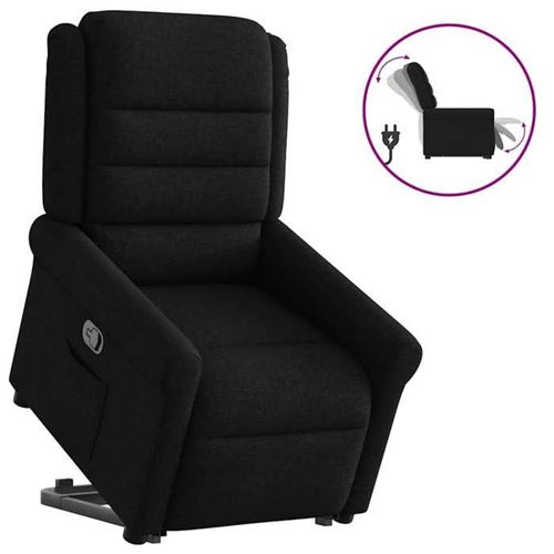 Vidaxl Noir Fauteuil Inclinable Tissu 3303316 - Image 2