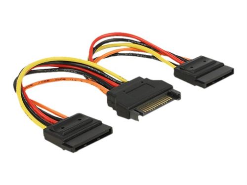 Delock - Câble d'alimentation - alimentation SATA (M) pour alimentation SATA (F) - 15 cm