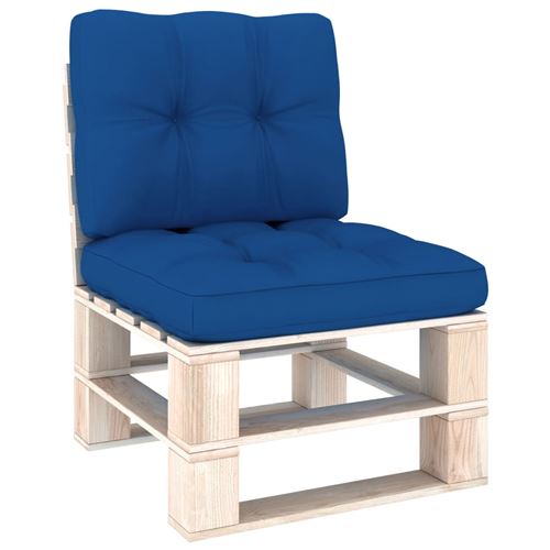 Coussins de canapé de jardin extérieur 50 x 50 x 12cm Bleu