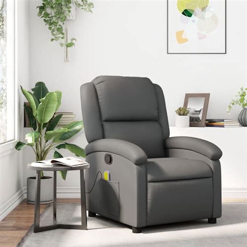 Non Communiqué Gris Vidaxl Fauteuil De Massage, Relaxation Similicuir