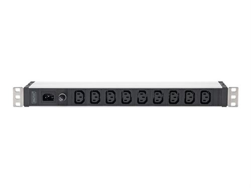 DIGITUS - Unité de distribution secteur (rack-montable) - CA 230 V - 2300 VA - monophasé - entrée : IEC 60320 C14 - connecteurs de sortie : 9 (IEC 60320 C13) - 1U - 19
