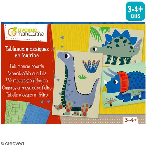 Non Communiqué Kit Créatif - Tableau Mosaïque Dinosaure