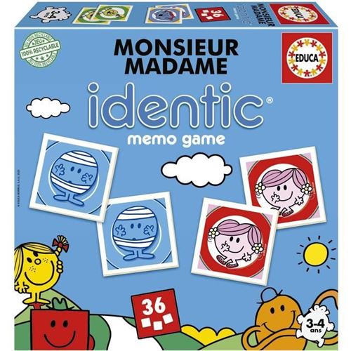 Non Communiqué Multicolore Jeu D'apprentissage - Monsieur Madame - Identic